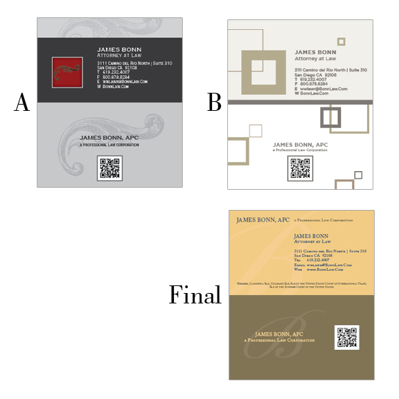 Attorney New Business Card Design Options