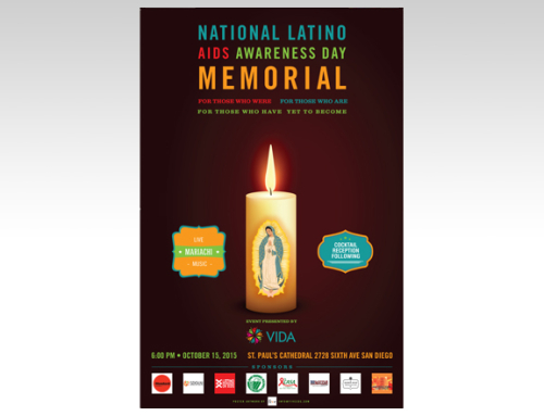 VIDA National Latino Aids Awareness Day Memorial Event Poster