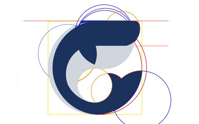 five golden ratio logo design build add color